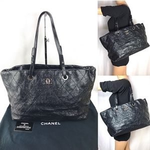 GORGEOUS 💎ZIPPER QUILTED CHANEL 💎TOTE LEATHER